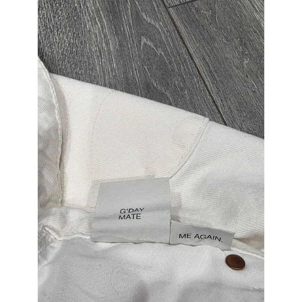 Rollas Classic Straight Y2K Hight Rise Jeans Vintage White Sz 30 A006294